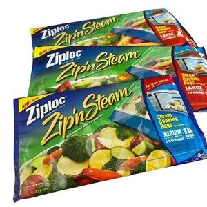 Ziplock Zip'N Steam Large and Medium Bags